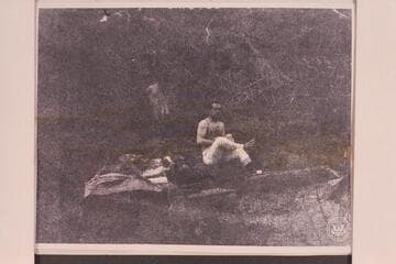 The characteristic long-handled underwear.  One of the men of Stanton crew