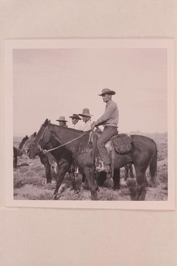 Buck Whitehat, Bahe, Sid Whiskers and Tom Daly; trail from Rainbow Bridge