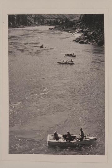 Boats of Nevills party on the Salmon River above Riggins