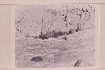 Thrilling scene of running the rapids of the Colorado in Elmer Clifton's "The Bride of the Colorado."  Woodbury in boat