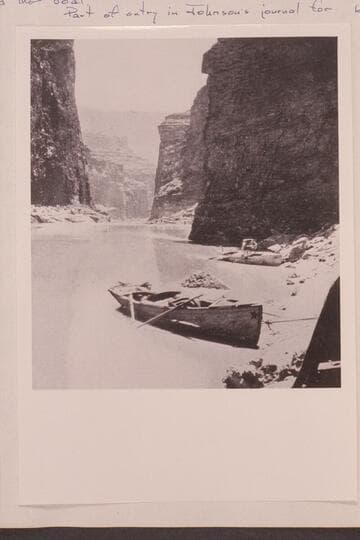 Powell boats in Marble Canyon.  Mile 34.2