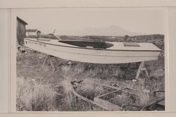 "Mexican Hat III"; Nevills' type skiff built by Mexican Hat Expeditions in 1950 and put into service that year in a run through Grand Canyon