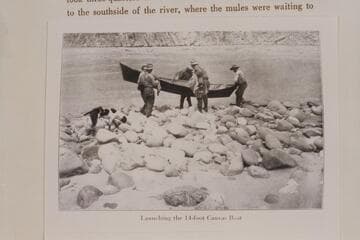 14-foot canvas boat used by Emery Kolb