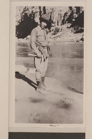 Sidney Paige, geologist with the USGS survey of Cataract Canyon, under direction of W. R. Chenoweth, 1921, Sep