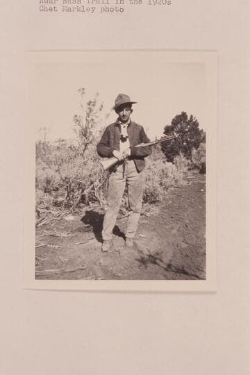 Michael Harrison near Bass Trail in the 1920's