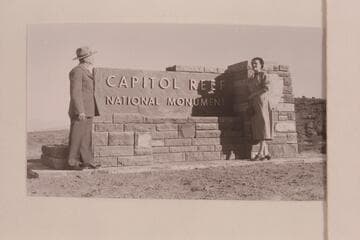 Charles and Mrs. Kelly (Harriette).  With Christmas card of 1958