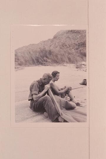 Wayne and Lucile Hiser on the beach at Diamond Creek