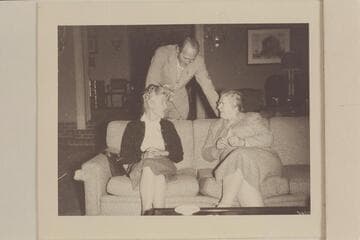 Margaret Marston talks with Gin Masland.  John Mull listens.  Kings Gap