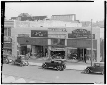 Shops on East Colorado, Pasadena. 1926
