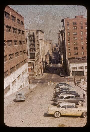 4th Street cut under construction