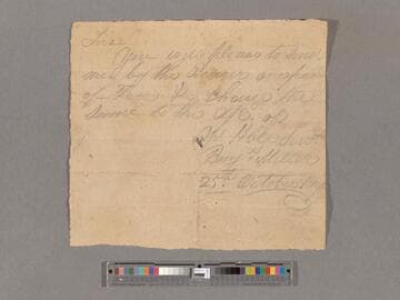 Requisition for tea by Benjamin Miller