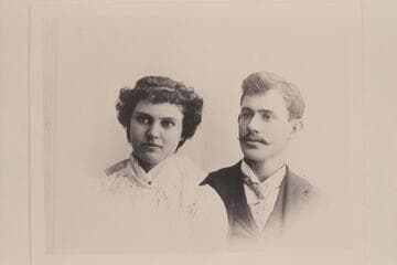 Fenton Mercer Gass and Lena Van Leuven Gass. Wedding photo