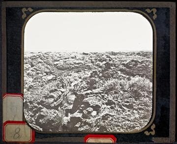 U.S. Army soldier sitting in lava bed